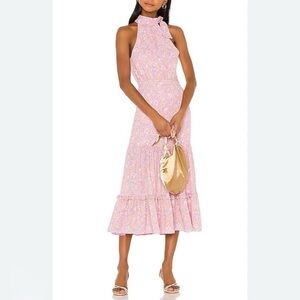 NEW Likely Mona Midi Dress Pink Multi colored Floral